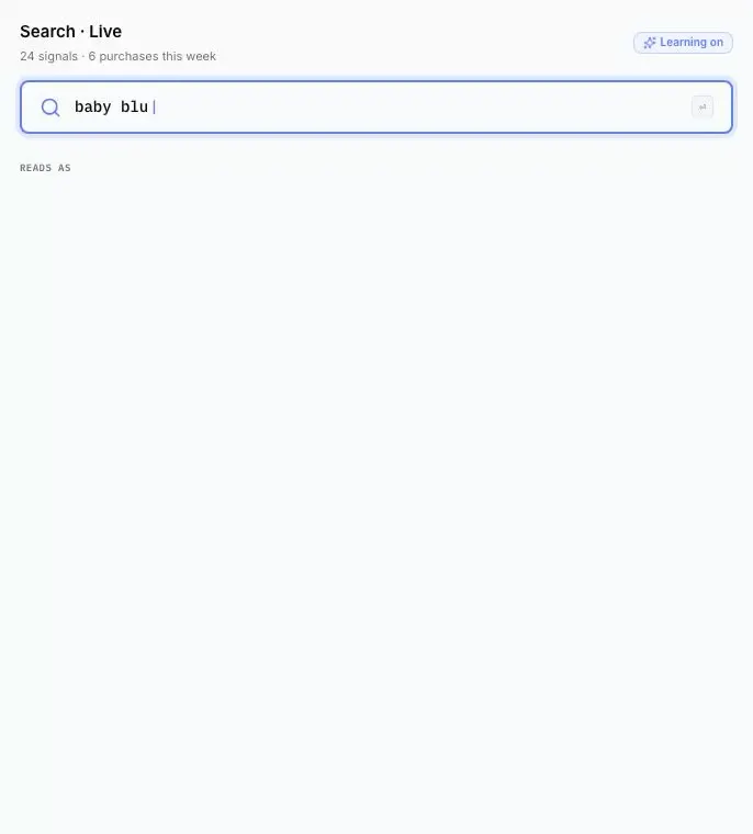 Search results with query interpretation